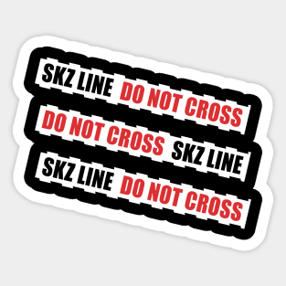 Kpop Stray Kids SKZ Line Do Not Cross Sticker